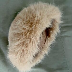 Buff color fur hat